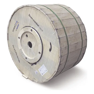 Carrete de Fibra Óptica Aérea Mini ADSS / Monomodo G.652D / 24 Hilos / Span 120 m (394 pies) / 4 km / Exterior / Loose Tube / MDPE