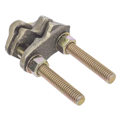 Conector Mecánico de Bronce / Unión Cruzada X / Calibre 4-2/0 AWG / Sin Soldadura / 1.18 x 2.36 x 1.77 x 1.38 pulgadas
