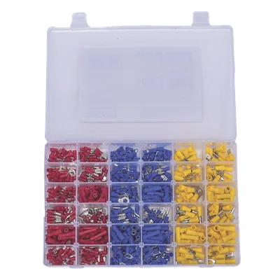 Juego de Terminales / 580 Piezas / AWG 22-10 / Forro Termoestable / Caja Organizadora