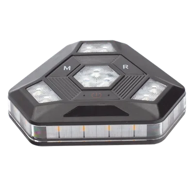 Luz de Advertencia LED / 900 Lúmenes / 12 Patrones de Destello / Sincronización Inalámbrica / IP67 / Batería 20 Horas / Montaje Magnético