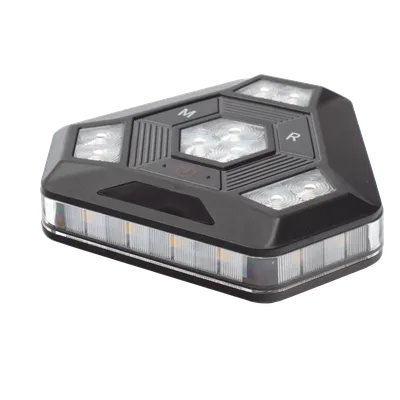 Luz de Advertencia LED / 900 Lúmenes / 12 Patrones de Destello / Sincronización Inalámbrica / IP67 / Batería 20 Horas / Montaje Magnético
