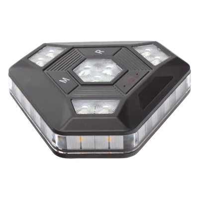 Luz de Advertencia LED / 900 Lúmenes / 12 Patrones de Destello / Sincronización Inalámbrica / IP67 / Batería 20 Horas / Montaje Magnético