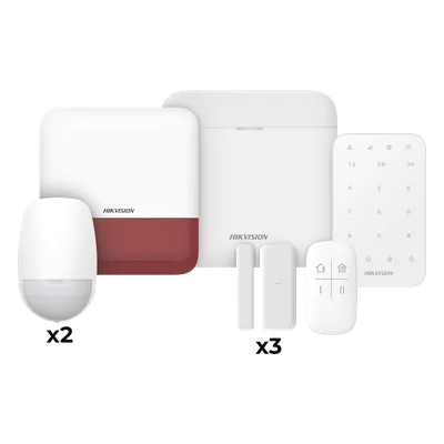 Kit de Alarma Inalámbrico / 48 Zonas / 6 Dispositivos Incluidos / Sirena Estrobo Exterior / Wi-Fi / Comunicación 433 MHz
