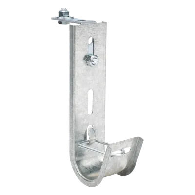 Soporte J-Hook / Capacidad 10 Cables Cat6 / Acero al Carbón / Fijación Perforada / Interior