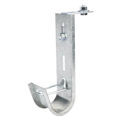 Soporte J-Hook / Capacidad 10 Cables Cat6 / Acero al Carbón / Fijación Perforada / Interior