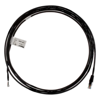 Cable de Extensión de Seguridad / Conexión JST a RJ45 Macho / 2.7 m (8.9 ft) / IP55 / Lector Dual Frecuencia 125 kHz y 13.56 MHz / Sensor de Humedad / SmartZone G5 iPDU