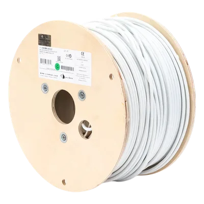 Bobina de Cable Blindado F/UTP / Cat6A / 23 AWG / 305 m (1000 pies) / 10GBase-T / 500 MHz / CM / Blanco