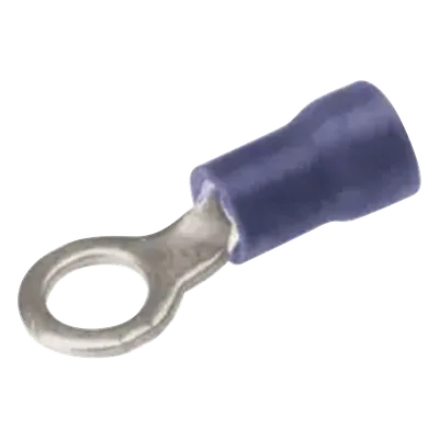 Terminal de Anillo / 16-14 AWG / Ojillo 0.20 in / Barril Recubierto / 0.91 in (3 ft) Largo / Vinilo