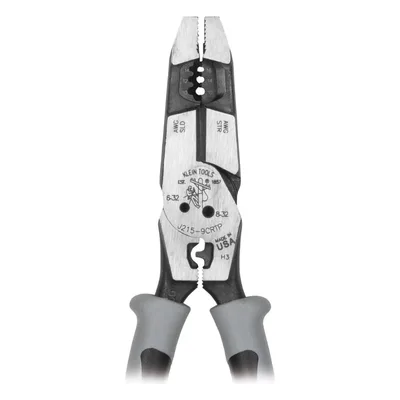 Pinza Híbrida / Alta Palanca / Ponchadora / Pelacable 10-14 AWG / Cortaperno 6-32 y 8-32