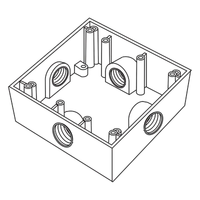 Caja de Conexión a Prueba de Intemperie / 4 Bocas 3/4" (19.05 mm) / Aluminio Diecast / Volumen 492 cm³ / IK09 / ASTM B117