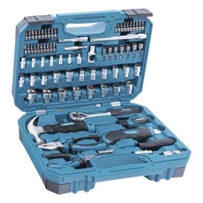 Juego de herramientas manuales / 76 piezas / Acero de alta resistencia / Brocas y puntas para metal, concreto y madera / Maletín organizador