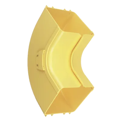 Bajada Vertical Interior 90° / Radio de Curvatura 50.8 mm / Canaleta 4x4 / Tapa Integrada / PC/ABS / Amarillo