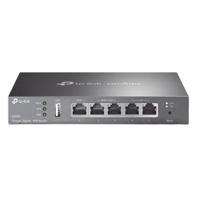 Router Gigabit Multi-WAN / 5 Puertos Gigabit / 150,000 Sesiones Concurrentes / 16 Túneles VPN IPsec / USB 2.0 / Controlador SDN Omada