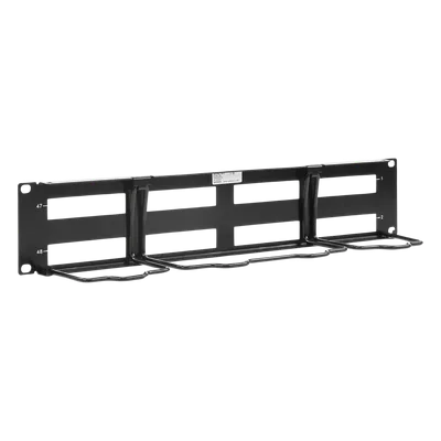 Patch Panel / 48 Puertos UTP / Vertical 2U (3.5') / Aluminio Cepillado / Negro / 19" Rack