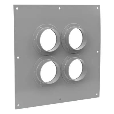 Placa Pasamuros / 4 Botas de 4 Pulgadas / Aluminio Resistente a Corrosión / Diseño Industrial