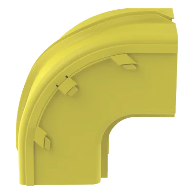 Bajada Vertical Exterior 90° / Canaleta 6x4 FiberRunner / Radio 2" (50.8 mm) / PC/ABS / Amarillo