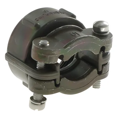 Soporte de Alivio de Cables / Conector Circular 18 mm / AWG 16 / Ensamble Roscable / Acabado Plateado Negro / 0.71 pulgadas