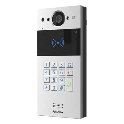 Videoportero IP SIP / 2 Megapixel / Teclado y Lector NFC+RFID 125 kHz / Control de 2 Puertas / PoE / IP65 / Notificación App y Llamada Telefónica / PIN Temporal