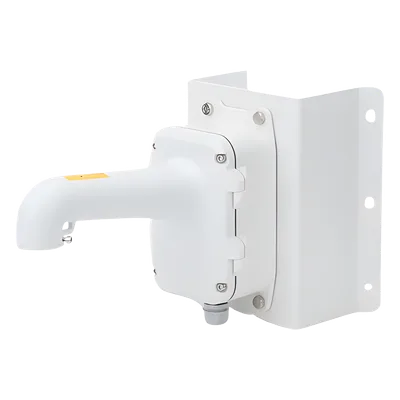 Montaje de Esquina con Caja de Conexión / Compatible Domos PTZ / Aleación de Aluminio y Acero / Carga 10 kg (22 lb) / Adaptador AC 24V 3A / IP para Exterior