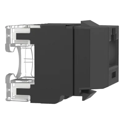 Conector Keystone / Cat 6A / 8P8C / UTP / 22-26 AWG / T568A/B / 50 μin Oro / Negro