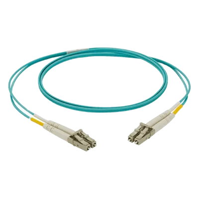 Jumper de Fibra Óptica / Multimodo OM4 50/125 / LC-LC Duplex / LSZH / 2 m (6.56 ft) / Color Aqua
