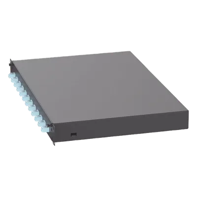 Distribuidor de Fibra Óptica / 12 Conectores LC Duplex (24 Fibras) / Multimodo OM3/OM4 / 1 UR / 17.5 in (444.5 mm) Ancho / 12.13 in (308.2 mm) Profundidad