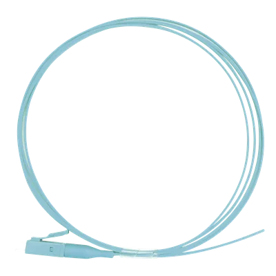 Pigtail de Fibra Óptica / LC UPC Simplex / OM3 50/125 / PVC / 1 m (3.28 ft) / Aqua
