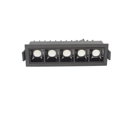 Reflector LED Lineal Empotrable / Luz Fría 6000 K / 10 W / 750 lúmenes / Haz 45° / IP20 / Vida útil 50000 hrs