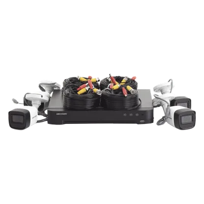 Kit de Videovigilancia TurboHD / 5 Megapixel / DVR 8 Canales / 4 Cámaras Bala con Audio / IR 30 m (98.4 ft) / IP67 / Lente 2.8 mm