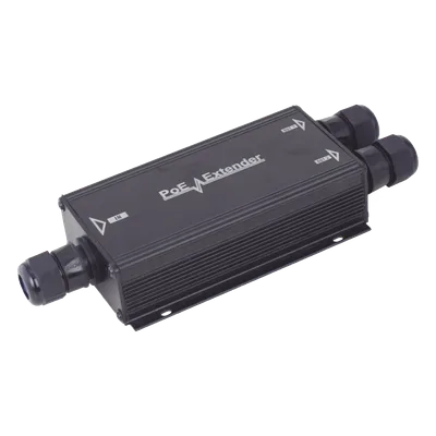 Extensor PoE Gigabit / Alcance 200 m (656.2 ft) / IP66 / 60 W Total / 2 Puertos de Salida PoE / Sin Fuente Adicional