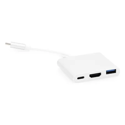 Adaptador Multipuerto USB-C / HDMI 4K / USB 3.0 5 Gbps / Carga PD 65W / 3-en-1 / Plug and Play