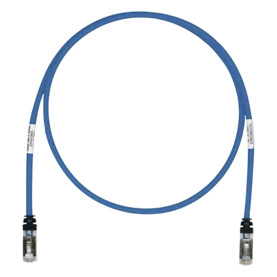 Patch Cord Cat6A / Blindado S/FTP / 500 MHz / 26 AWG / 0.61 m (2 ft) / CM/LS0H / Azul