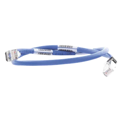 Patch Cord Cat6A / Blindado S/FTP / 500 MHz / 26 AWG / 0.61 m (2 ft) / CM/LS0H / Azul