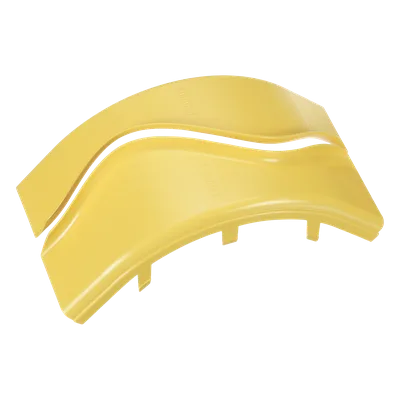 Tapa de Bajada Vertical Exterior de 90° / Radio de Curvatura 50.8 mm / Canaleta 6x4 FiberRunner™ / Material PC/ABS Resistente a UV / Altura 220.2 mm (0.72 ft)
