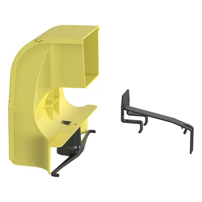 Bajada para Canaleta de Enrutamiento de Fibra / Compatible 4x4, 6x4, 12x4, 24x4 / Reducción a 4x4 / Radio de Curvatura 50.8 mm / Color Amarillo
