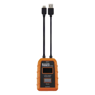 Multímetro Digital USB / Voltaje 3-20 V DC / Corriente hasta 5 A / Registro 1000 Horas / USB-A y USB-C / Resistente a Caídas 2 m (6.6 ft)