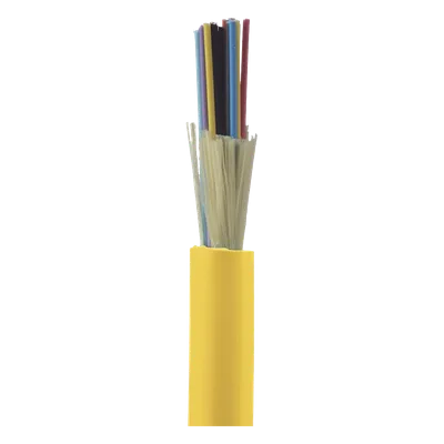 Cable de Fibra Óptica / 24 Hilos / Monomodo OS2 9/125 / Interior / Tight Buffer 900µm / OFNP Plenum / Dieléctrico / 0.61 m (2 ft) Incrementos