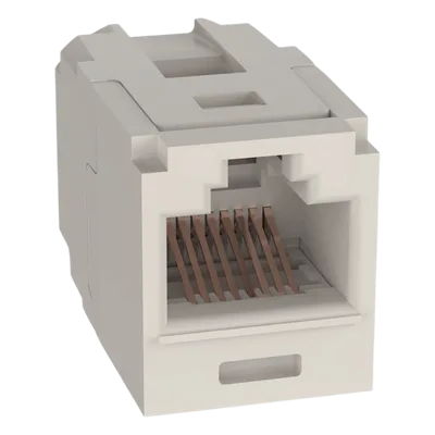 Módulo Acoplador / Cat 6 / RJ45 a RJ45 / Mini-Com / 50 μin Oro / -10°C a 65°C / 2500 Ciclos / Blanco Mate