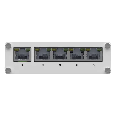 Switch Industrial No-Administrable / 5 Puertos Gigabit / Aluminio DIN / -40 a 75 °C / 9-30 VDC / 1.8 W / 10 Gbps Full Duplex