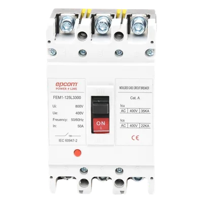 Protector Térmico Trifásico / 50 A / 690 V CA / Capacidad de Ruptura 125 A / Conductores 50 mm / -5°C a +40°C