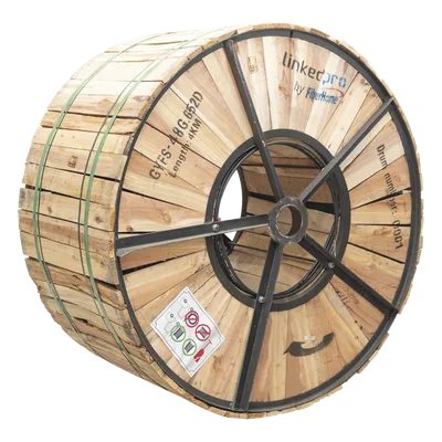 Carrete de Fibra Óptica / 4 km / 48 Hilos / Monomodo G.652D / Armada / Loose Tube / 13,123 ft