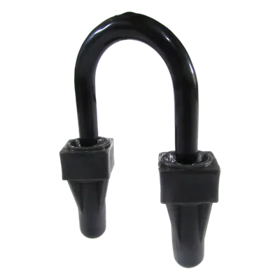 Abrazadera U / Pata Larga / Recubrimiento PVC 40 mils / Tubo 3/4" (19 mm) / Acero Galvanizado / UL 203 / NEMA RN-1 / IK09