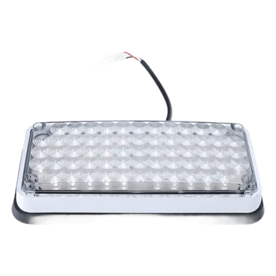 Luz de Advertencia LED / 7x3" / Bicolor Rojo/Claro / 66 LEDs / 12 VCC / 10 Patrones de Destello / Montaje Permanente