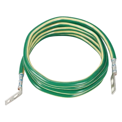 Jumper para Aterrizaje de Equipos / 6 AWG (16 mm²) / Terminal 45° y Recta / 240' (6.1 m) / Verde/Amarillo