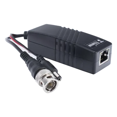 (TRANSCEPTOR) TRANSMISOR ACTIVO para Kits KITTT4PVTURBOX, KITTT8PVTURBOX, KITTT16PVTURBOX y KIT-TT16PVTURBOX-RX / Regula el voltaje de 36 Vcc a 12Vcc / HD-TVI/CVI/AHD/CVBS / Se instala del lado de la