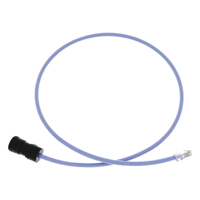 Cable de Conexión en Campo Jack a Plug RJ45 / Cat 6A / CMP Plenum / 1 m (3.28 ft) / Azul