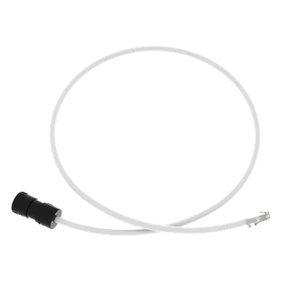 Cable de Conexión en Campo Jack a Plug RJ45 / Cat 6A / CMP Plenum / 1 m (3.28 ft) / Blanco