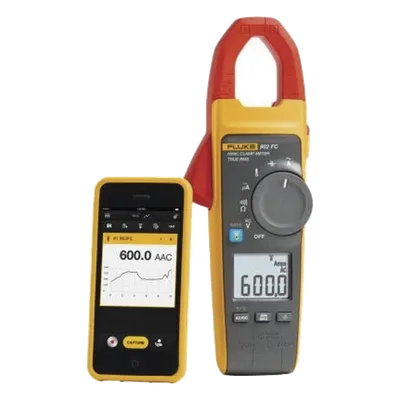 Pinza Amperimétrica / RMS Verdadero / 600A CA / Temperatura -10°C a 400°C / Capacitancia 1000µF / Inalámbrico / CAT III 600V CAT IV 300V