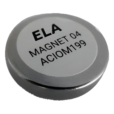 Imán Permanente para Sensor Magnético / Detección hasta 12 mm / Adhesivo Delrin / Ø40 mm + Ø30 mm