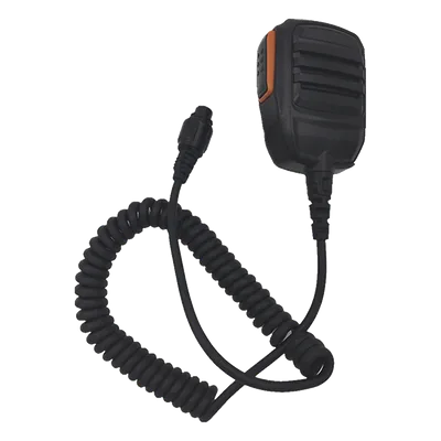 Micrófono PTT para Radio Móvil / Conector 8 Pines / IP54 / Cable Reforzado Kevlar / Resistencia 40 kg